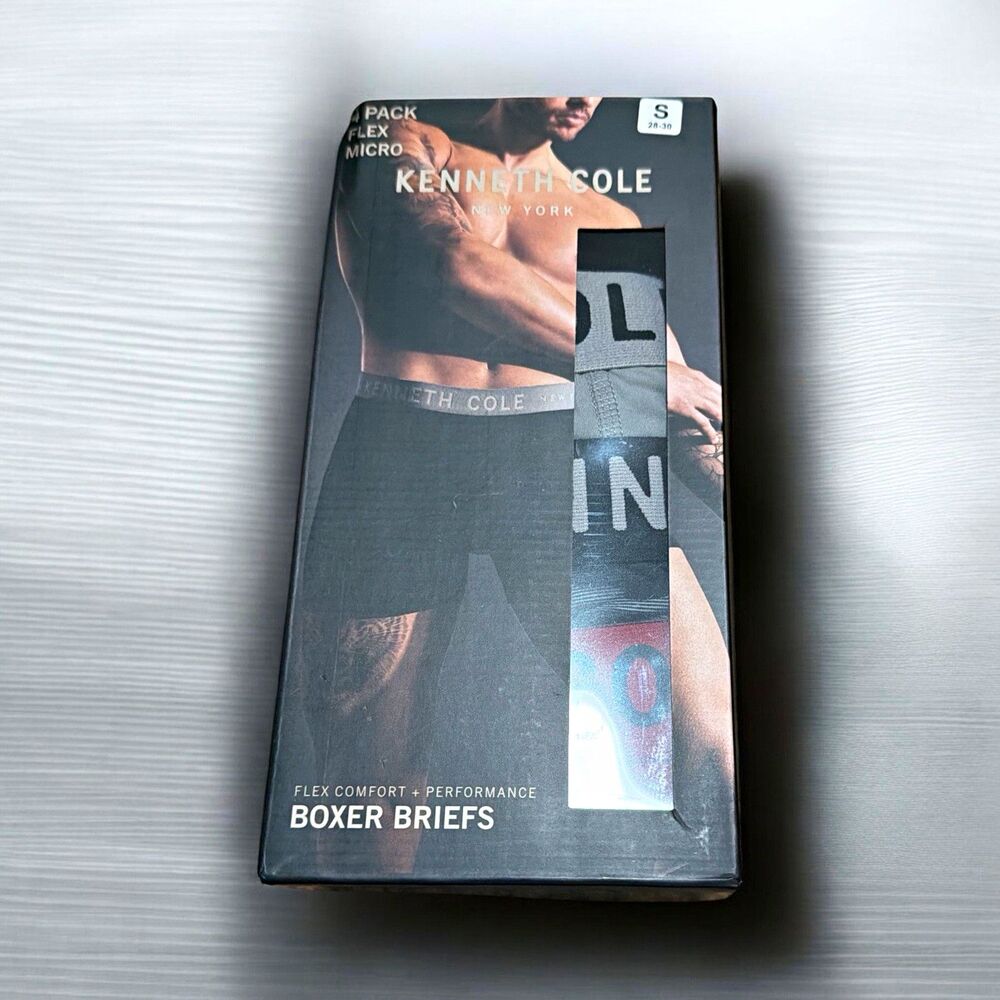 Kenneth Cole Flex Micro Men’s Microfiber Boxer Briefs 4-Pack Size S